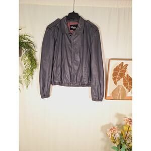 Wilsons Suede & Leather Men's Genuine Leather Jacket Gray Made In Korea